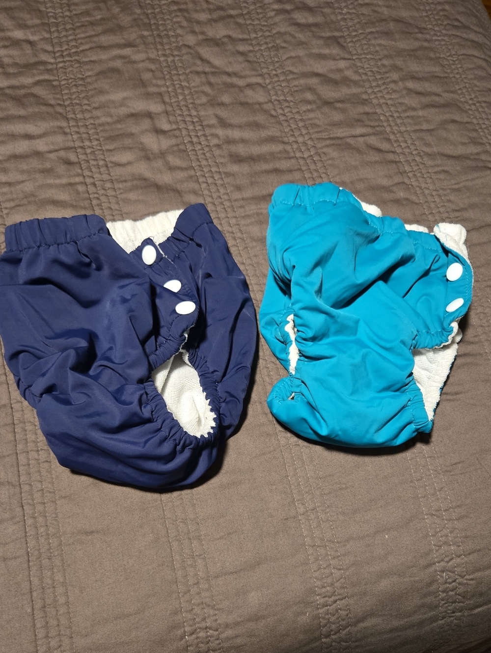 Reusable Kids Swim Diaper Cover - Navy and Teal